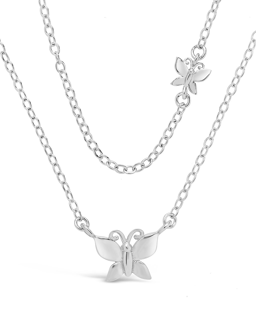 Butterfly Layered Necklace - Sterling Forever