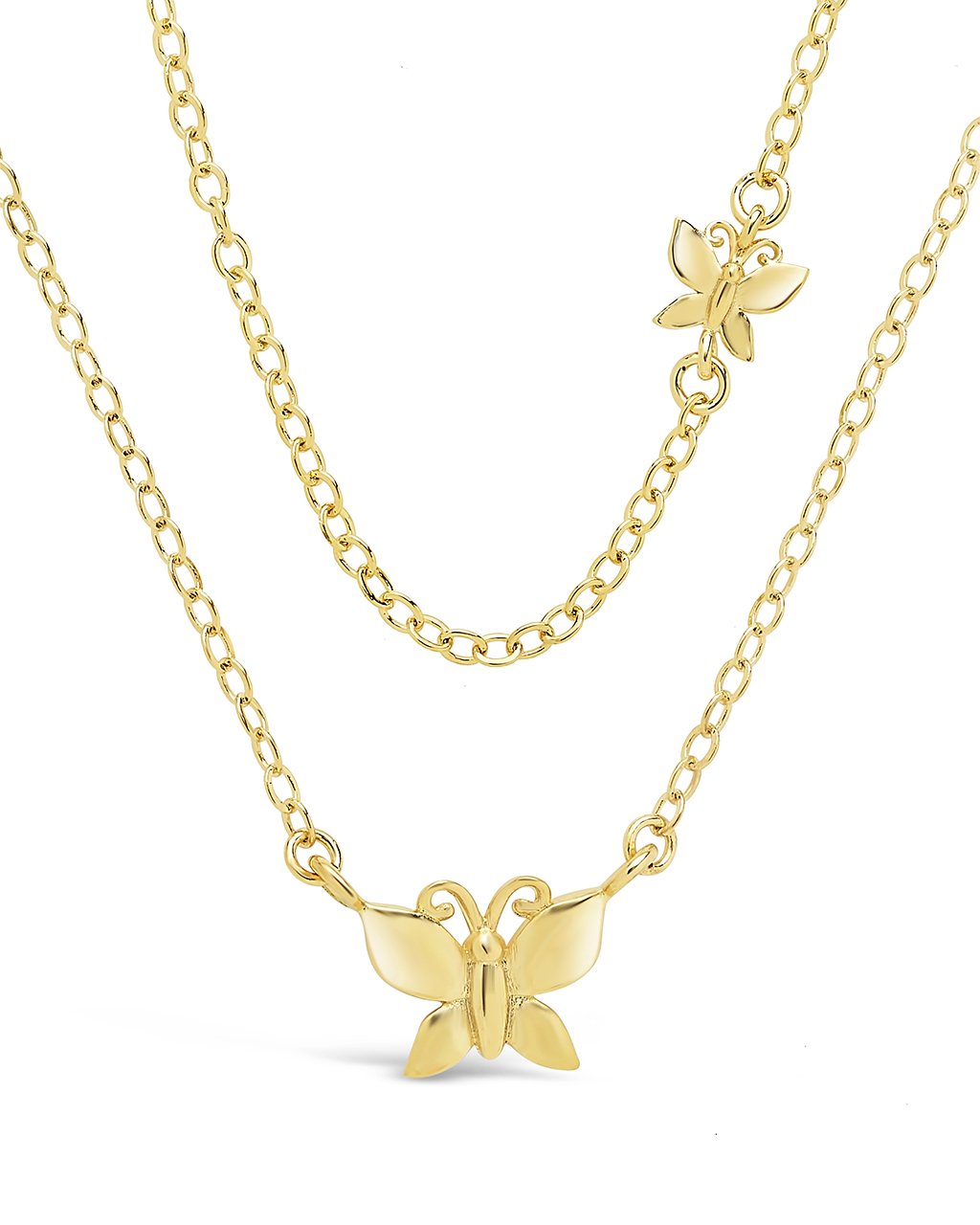 Butterfly Layered Necklace - Sterling Forever