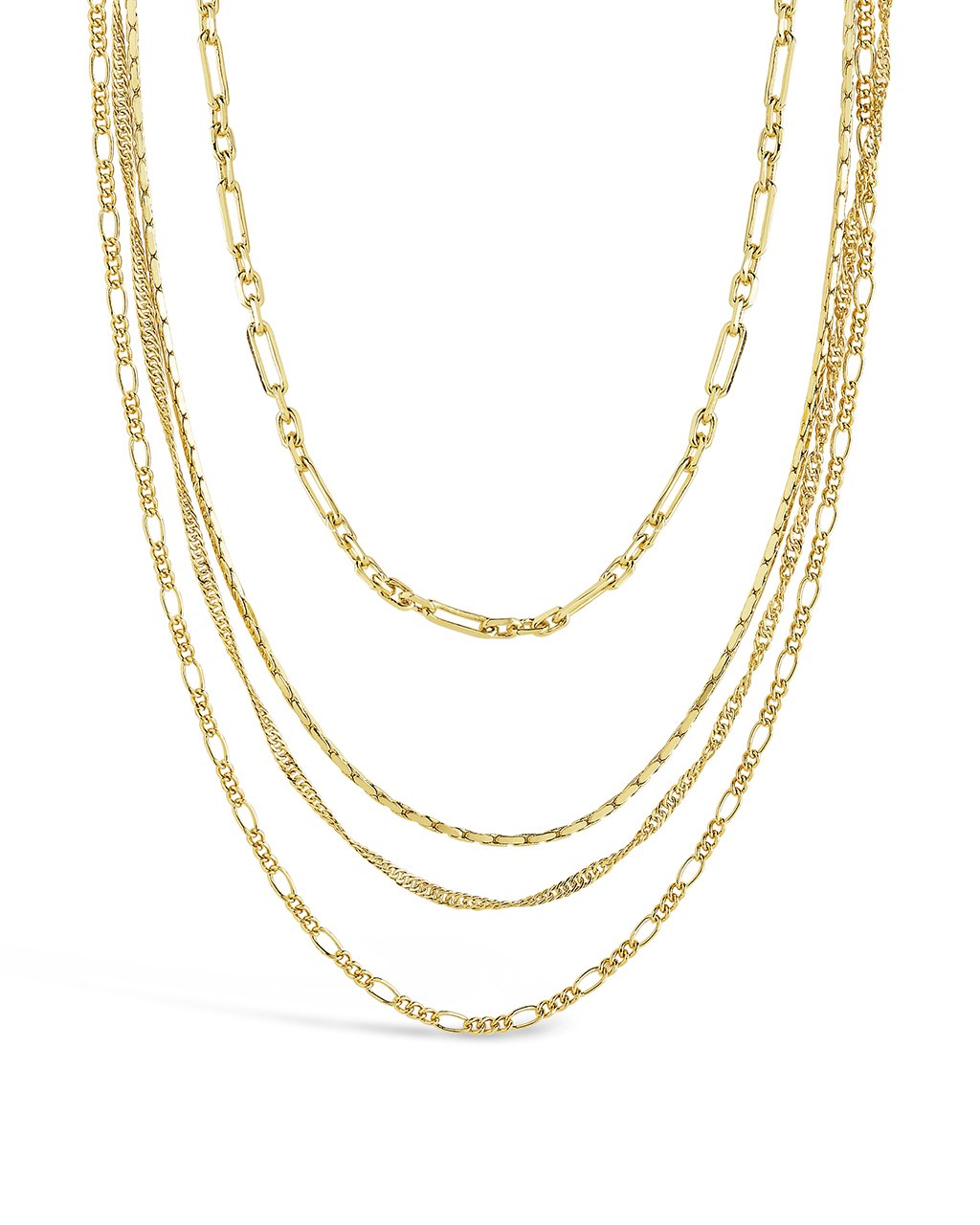 Multi Chain Layered Necklace - Sterling Forever