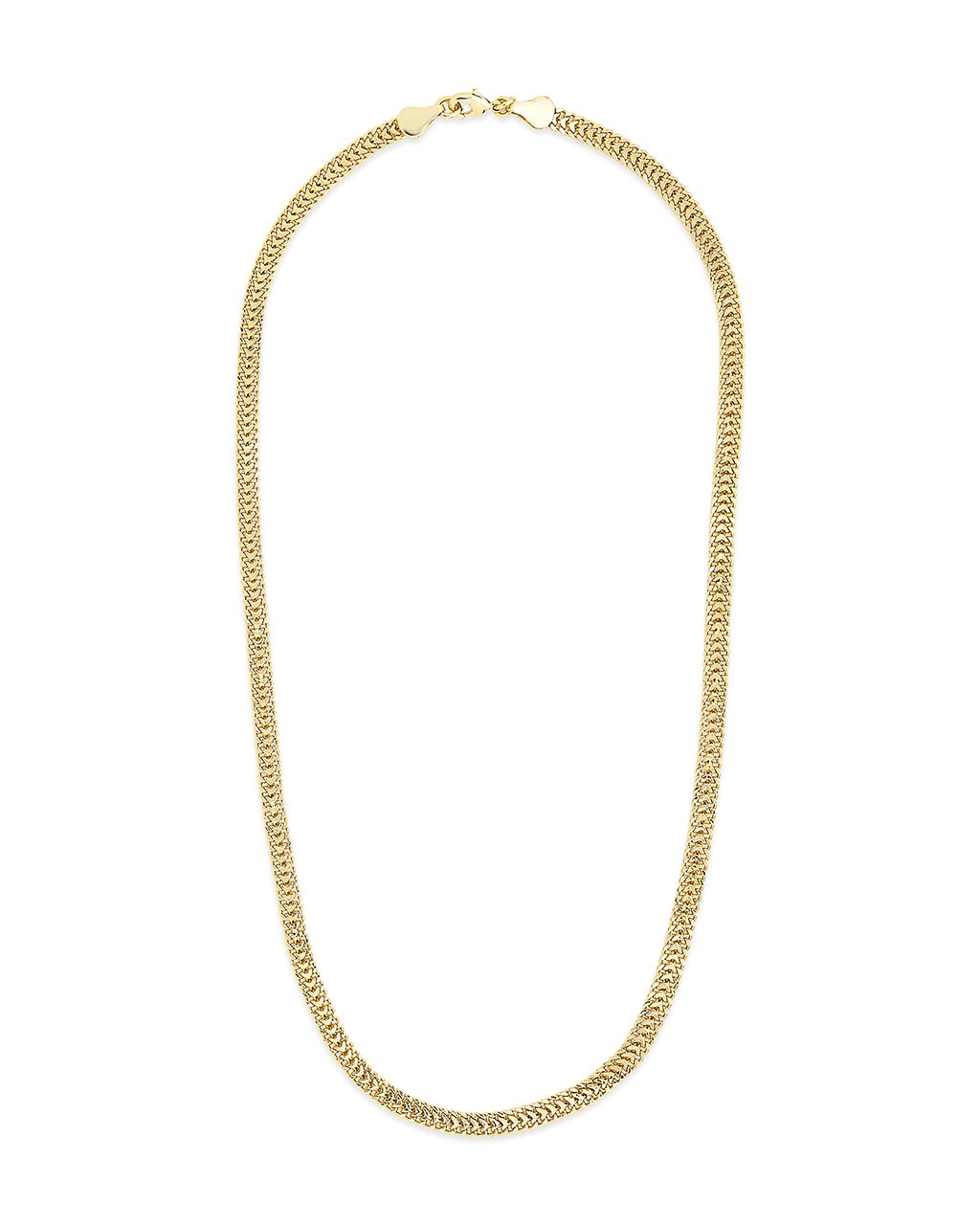 Flat Link Chain Necklace Sterling Forever Gold