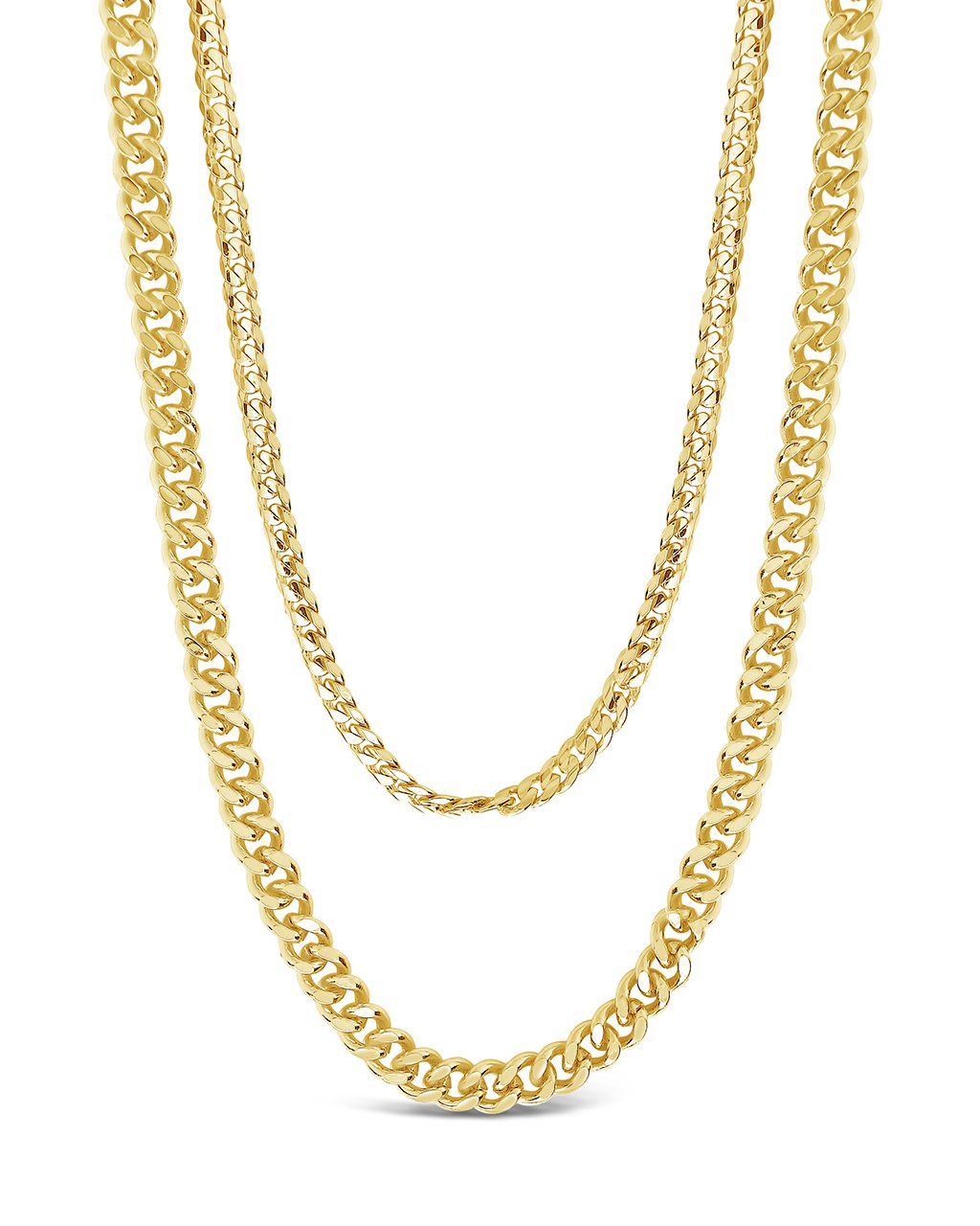 Everyday Layered Curb Chain Necklace Necklace Sterling Forever Gold