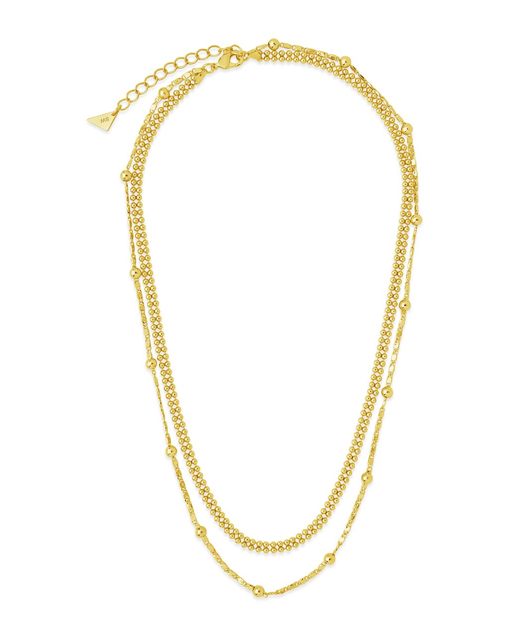 Layered Beaded Chain Necklace Necklace Sterling Forever
