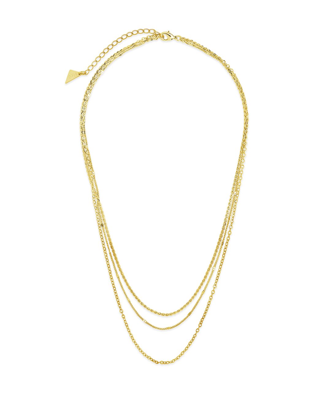 Dainty Three Layer Chain Necklace Necklace Sterling Forever