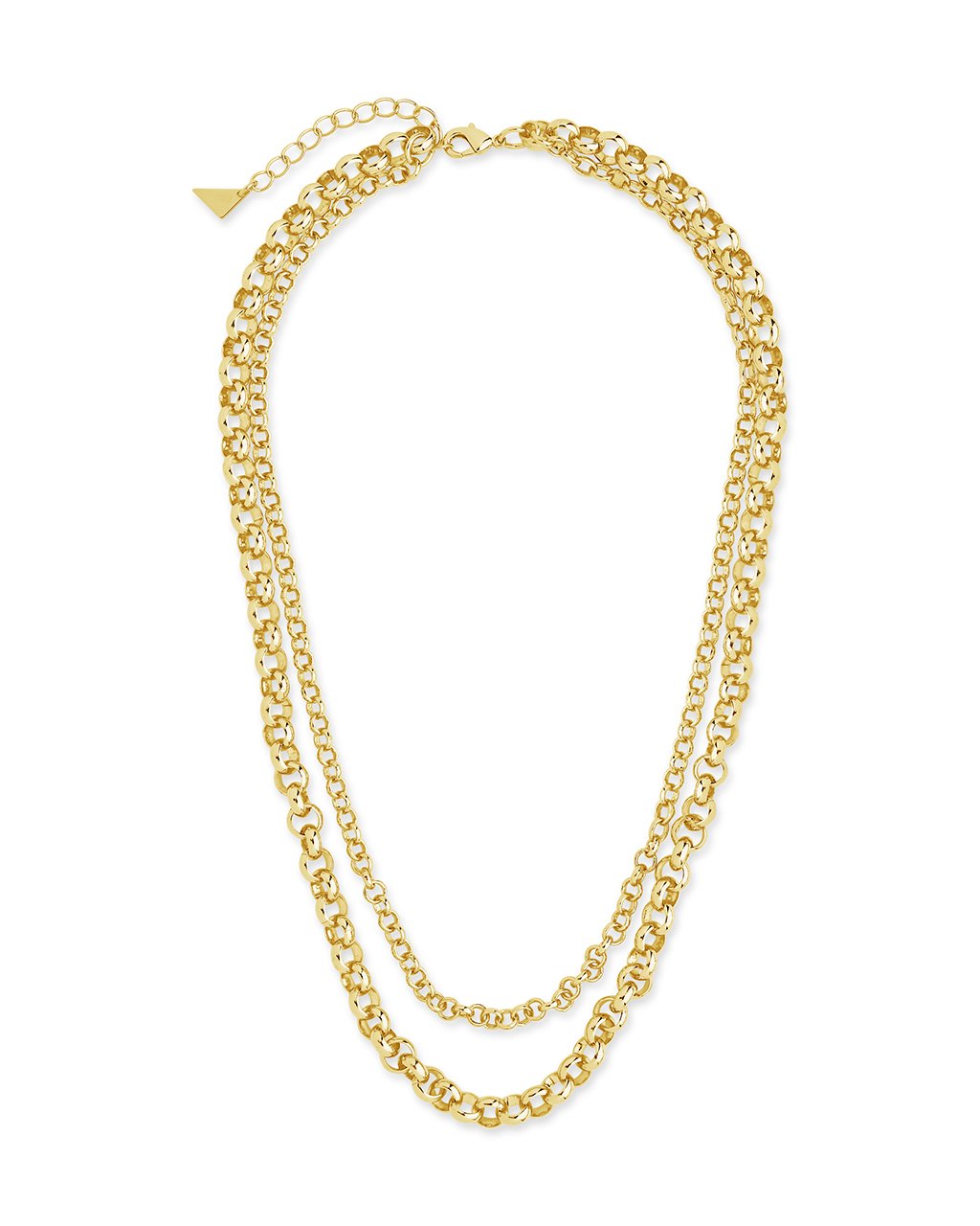 Bold Layered Rolo Chain Necklace Necklace Sterling Forever