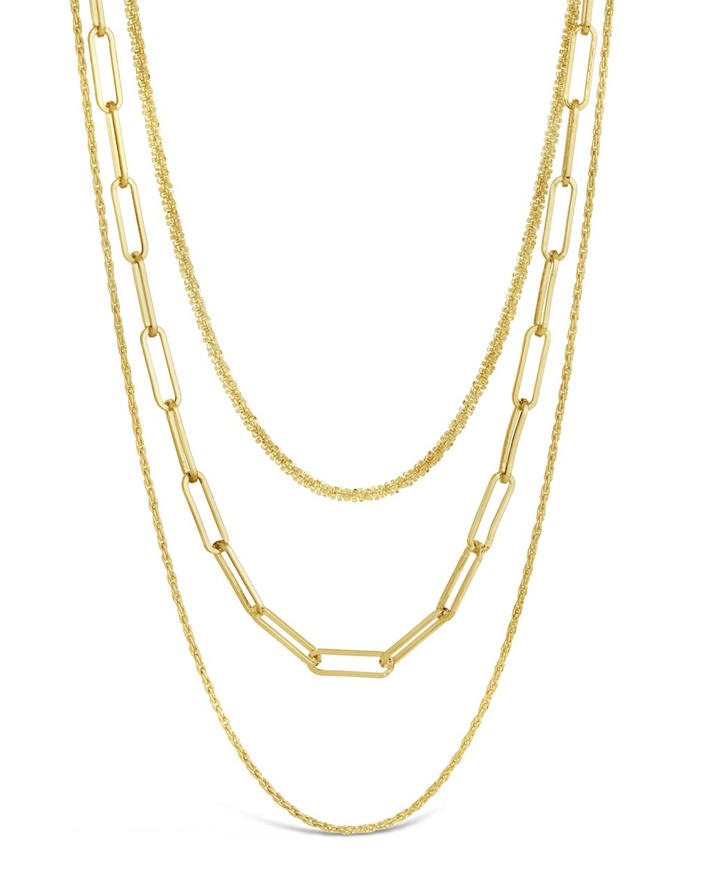 14K Gold 5 Strand Knotted Mesh Necklace