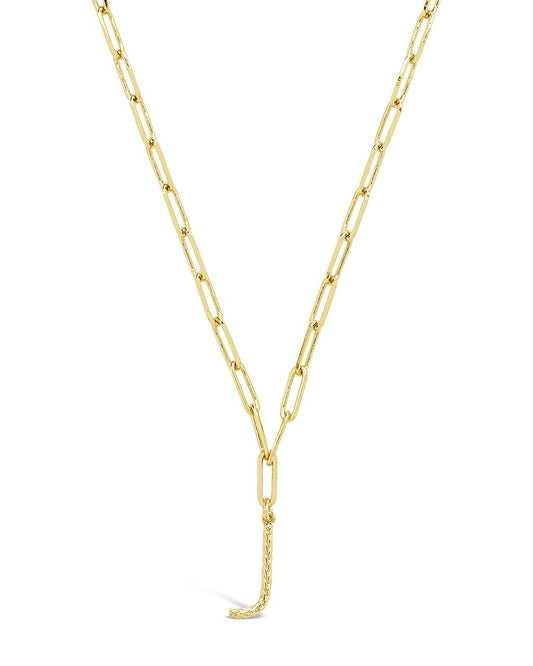 Braided Initial Pendant Necklace Necklace Sterling Forever Gold J