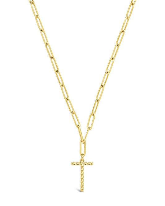 Braided Initial Pendant Necklace Necklace Sterling Forever Gold T