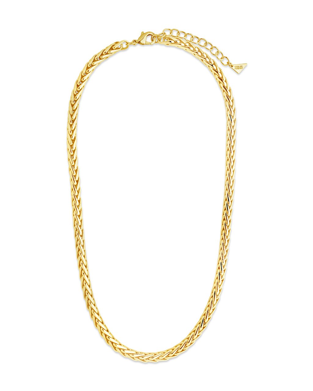 14K Gold Plated Wheat Chain Necklace Sterling Forever Gold 