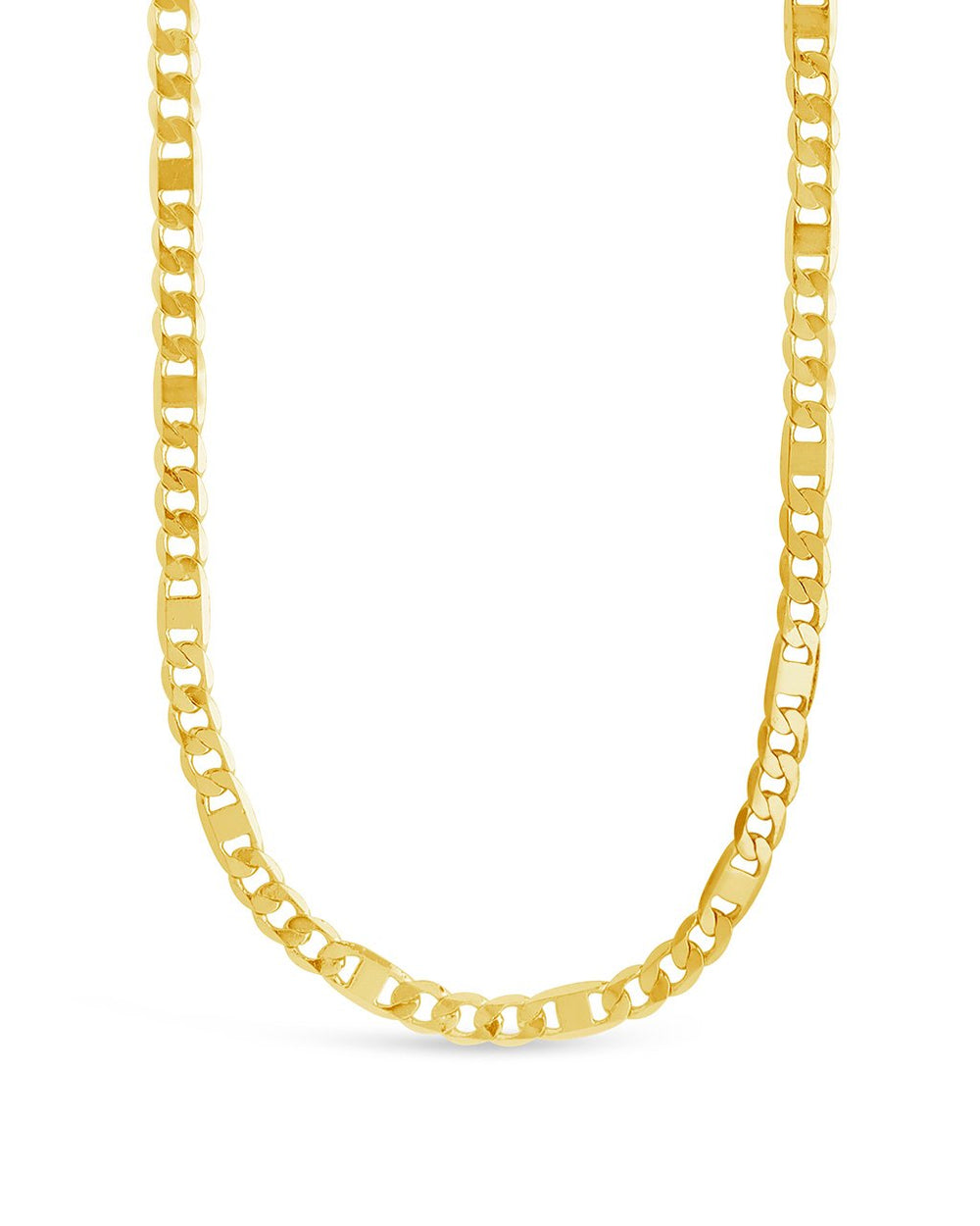 Mixed Mariner Chain Necklace Necklace Sterling Forever Gold