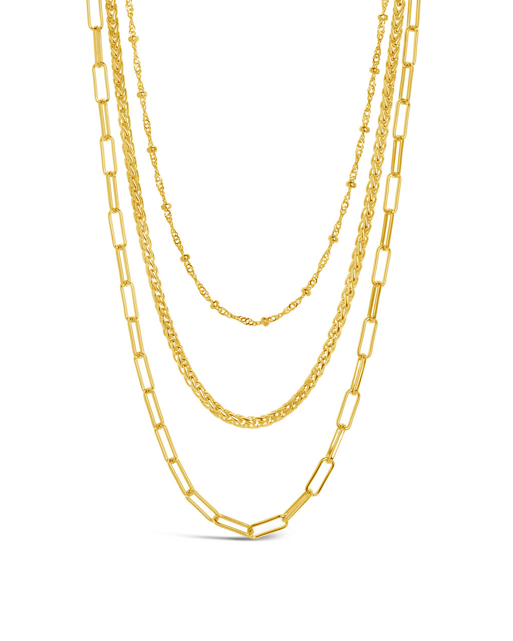 Parisa Layered Chain Necklace Necklace Sterling Forever Gold 