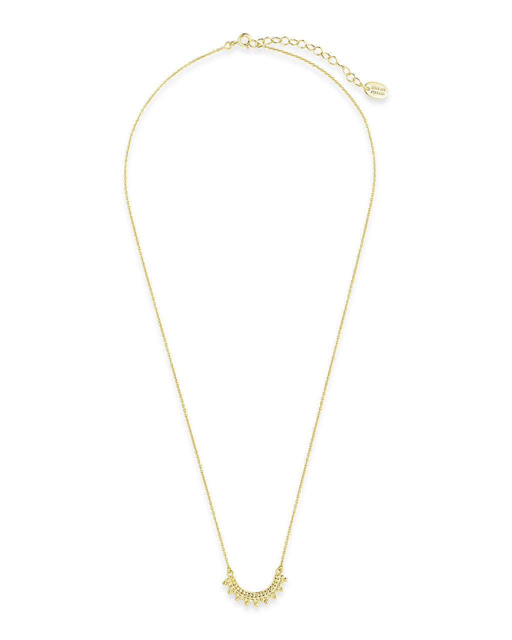 Sterling Silver Beaded Arch Pendant - Sterling Forever