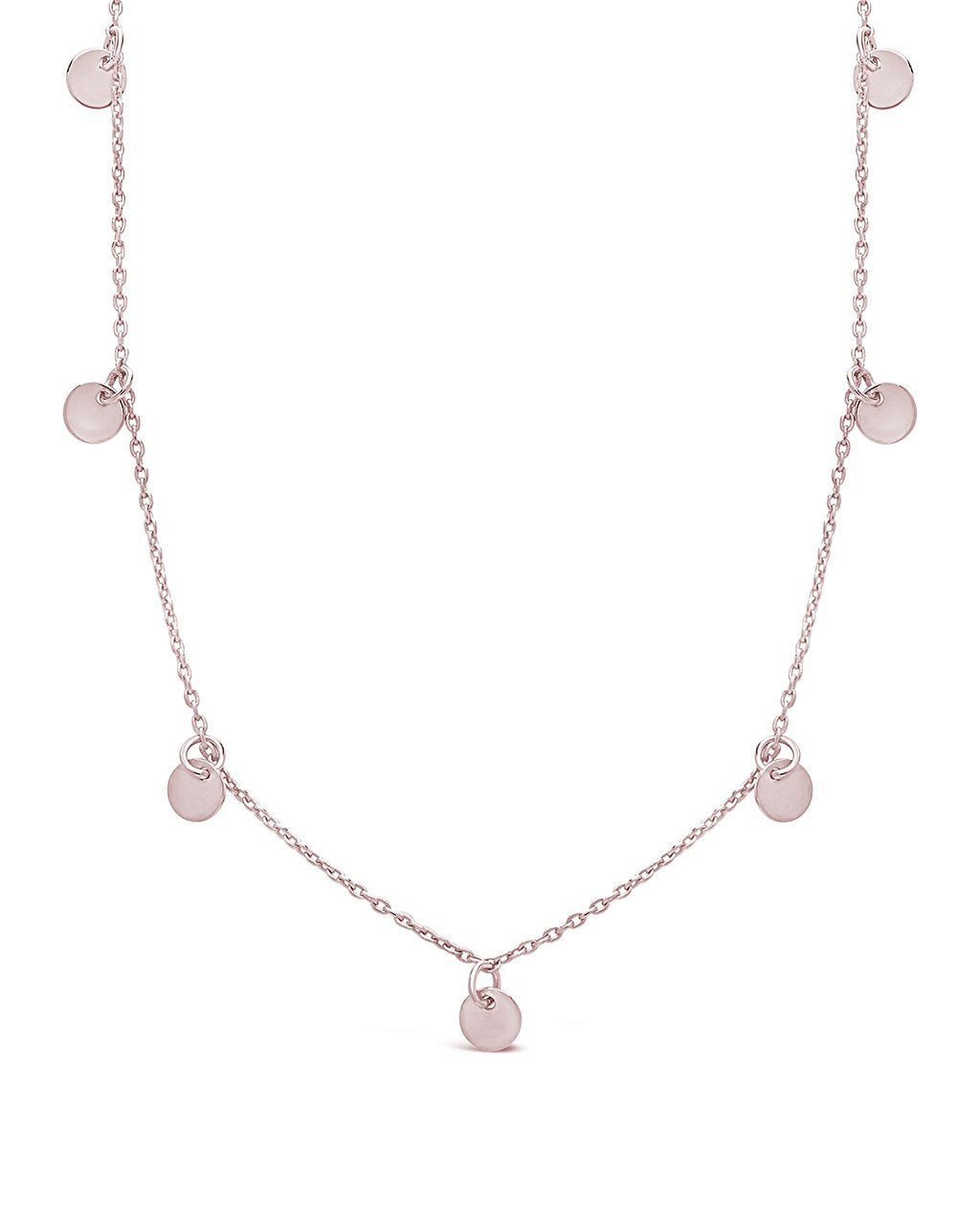 Multi Charm Disk Necklace - Sterling Forever