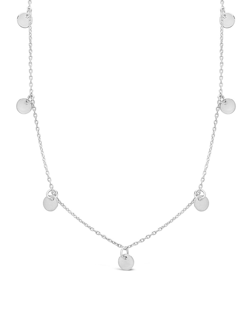 Multi Charm Disk Necklace - Sterling Forever