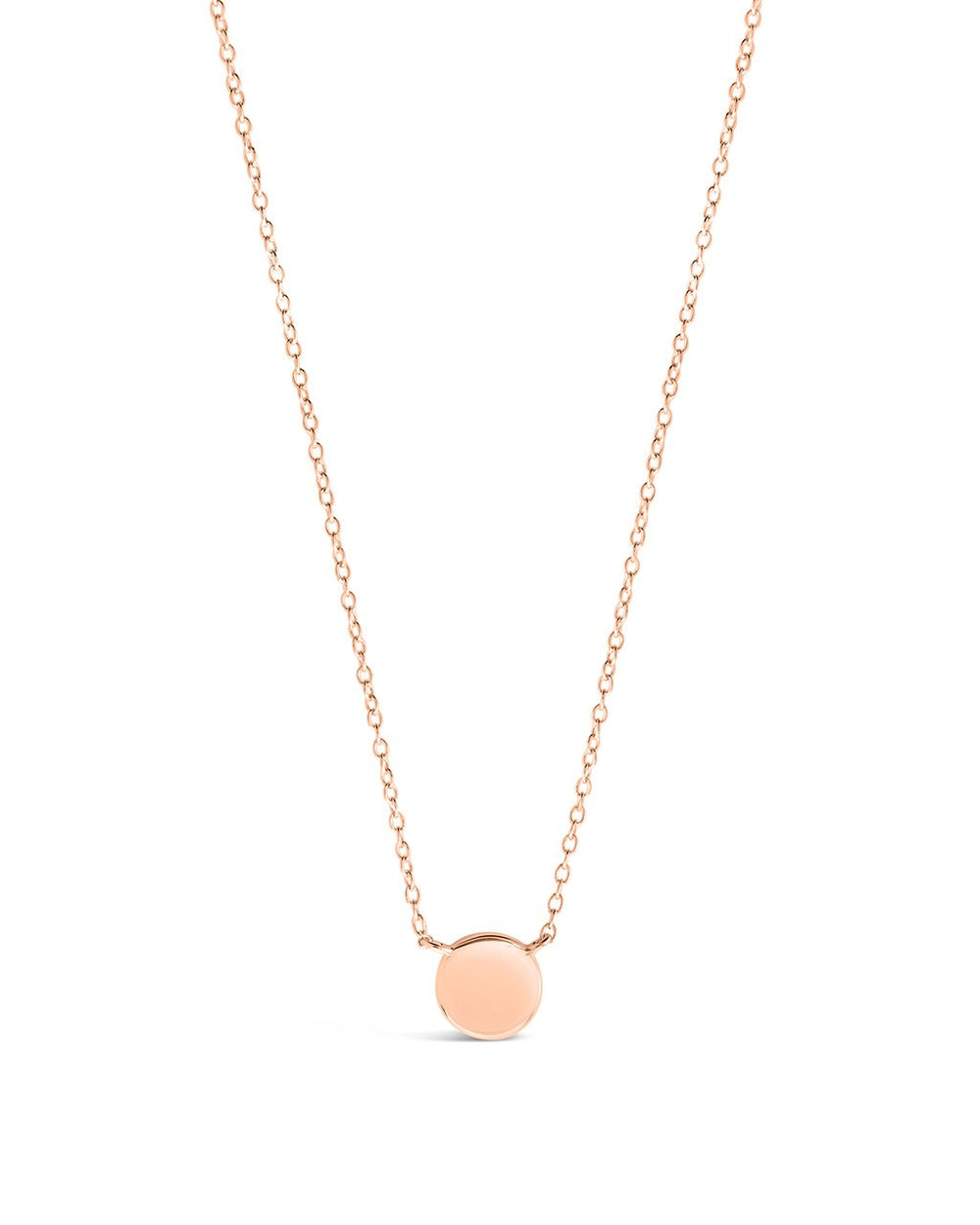 Sterling Silver Stationed Disk Necklace - Sterling Forever