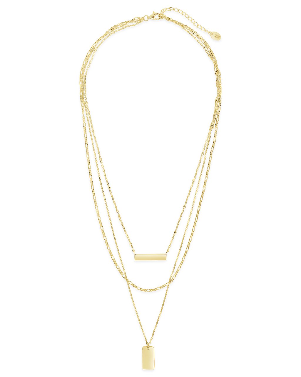 Sterling Silver Layered Bar Necklace - Sterling Forever