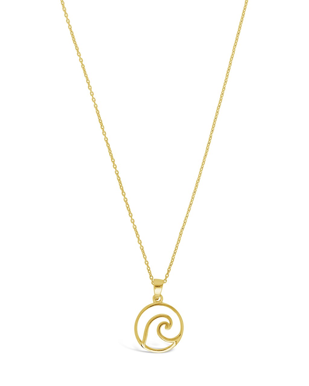 Sterling Silver Circle Wave Necklace - Sterling Forever