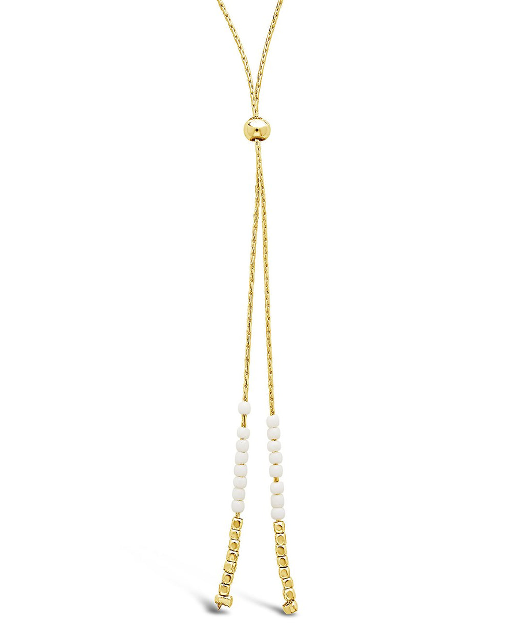 Beaded Sliding Bolo Necklace - Sterling Forever