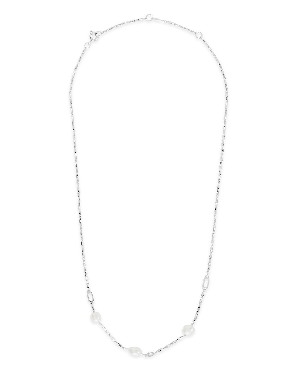 Dainty Pearl Chain Necklace - Sterling Forever