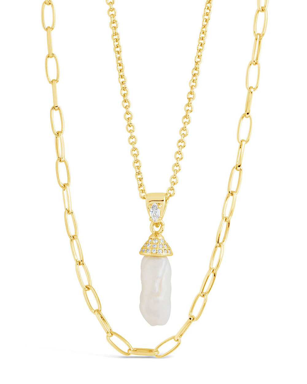 Nerissa Layered Necklace Necklace Sterling Forever Gold