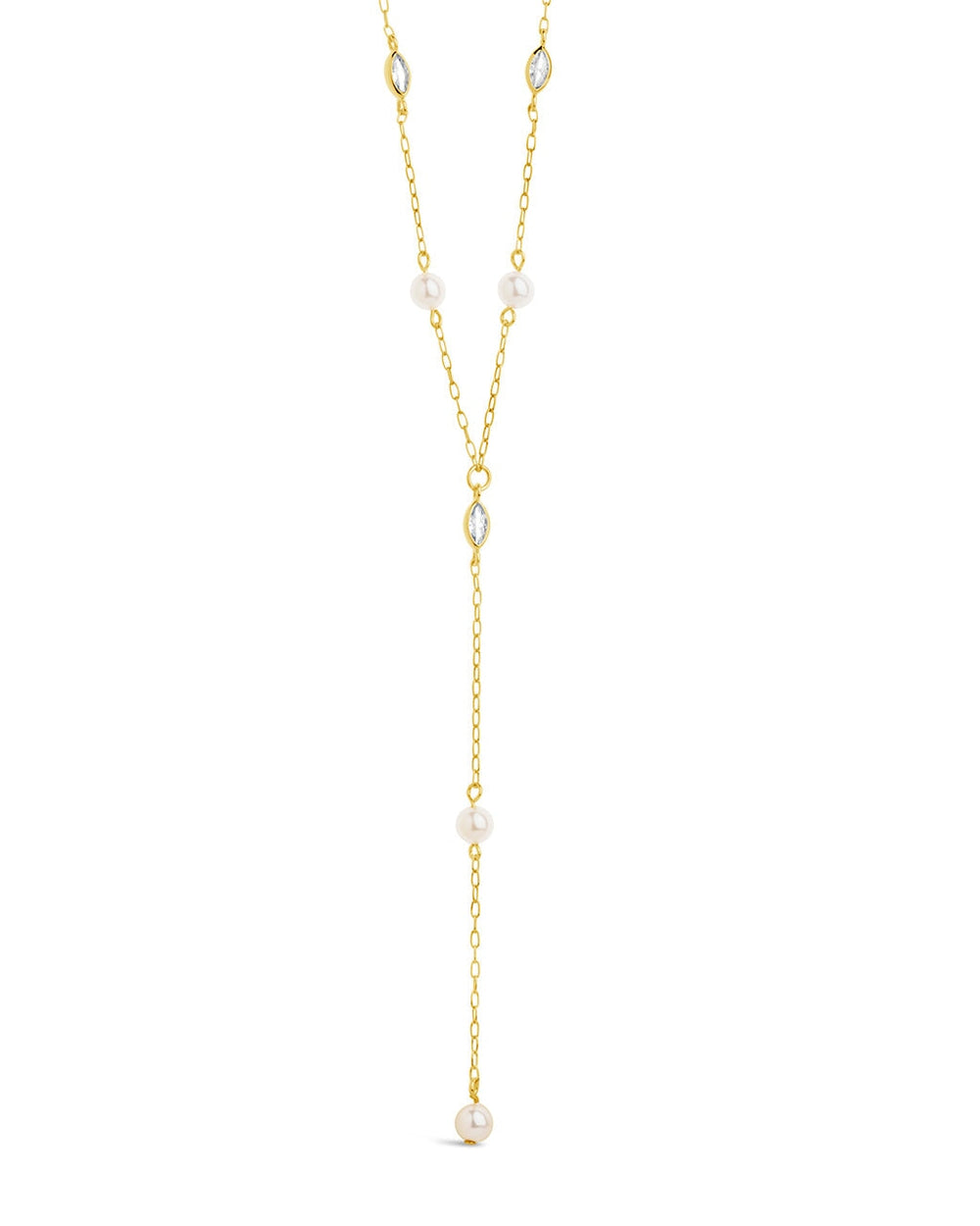 Tyra Lariat Necklace Necklace Sterling Forever Gold