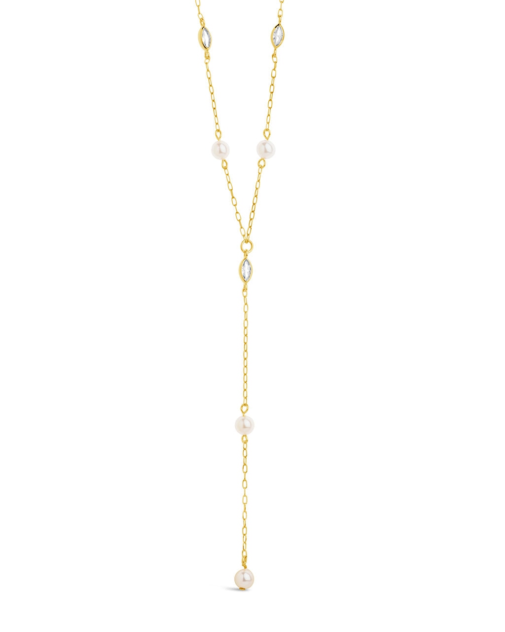 Tyra Lariat Necklace Necklace Sterling Forever Gold 