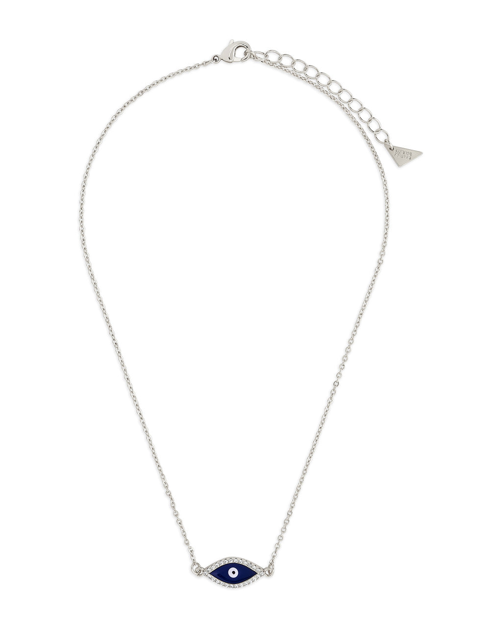 CZ & Enamel Evil Eye Pendant Necklace Sterling Forever 