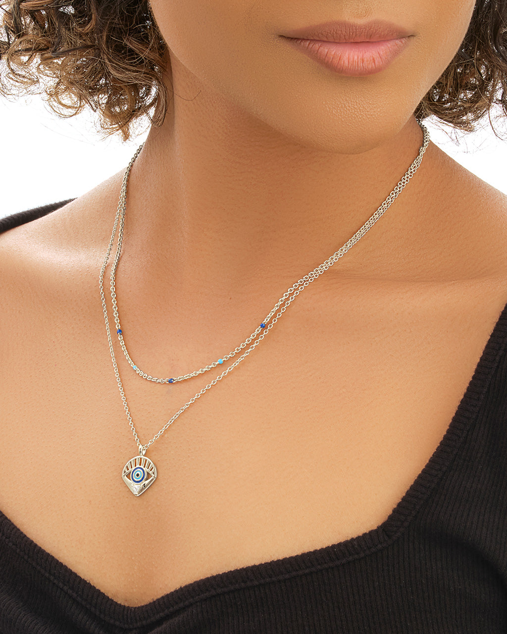 Alessandra Layered Necklace Necklace Sterling Forever 