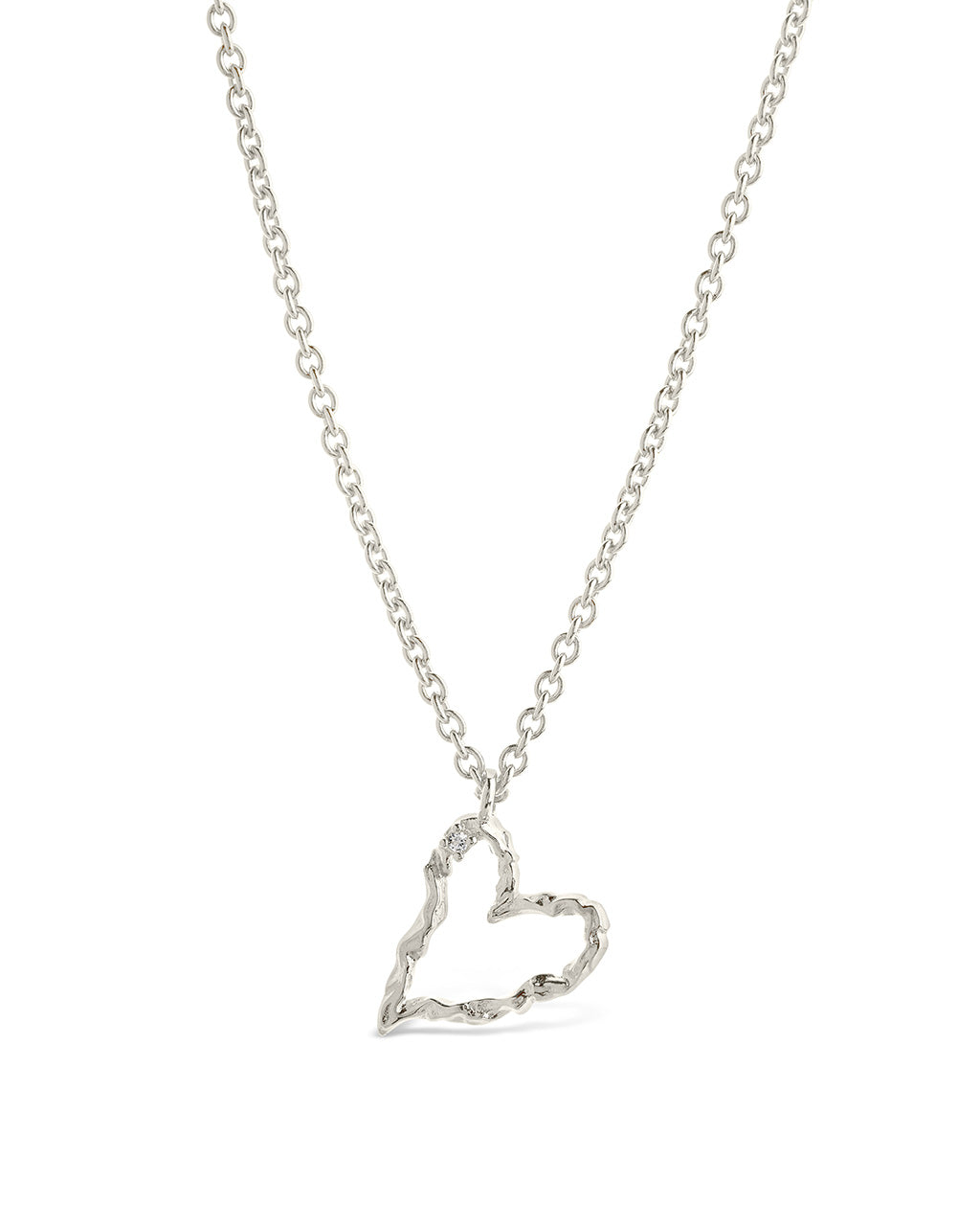Amia Heart Pendant Necklace Sterling Forever Silver 