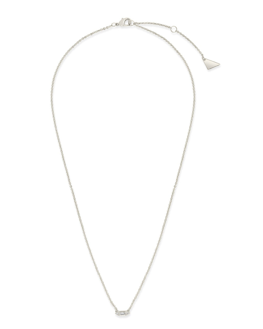 Elongated Diamond CZ Pendant Necklace Necklace Sterling Forever