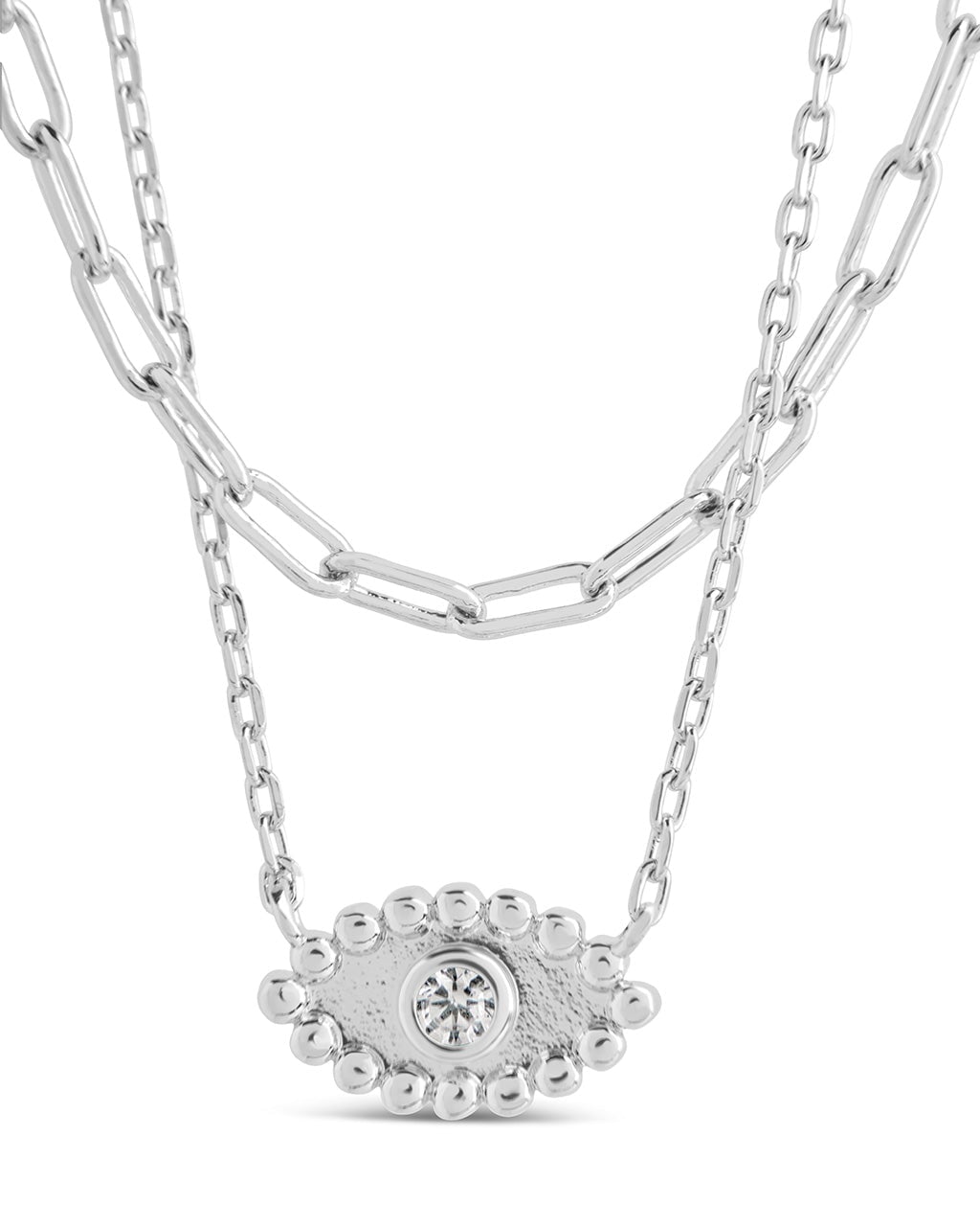 Maya Evil Eye Layered Necklace Necklace Sterling Forever