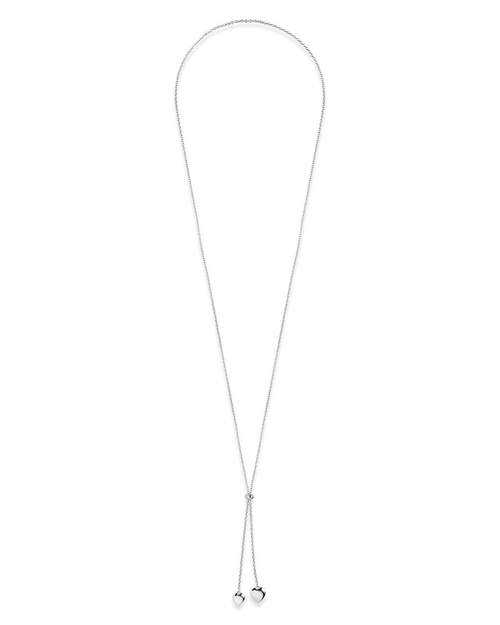 Dangling Heart Bolo Slider Necklace - Sterling Forever