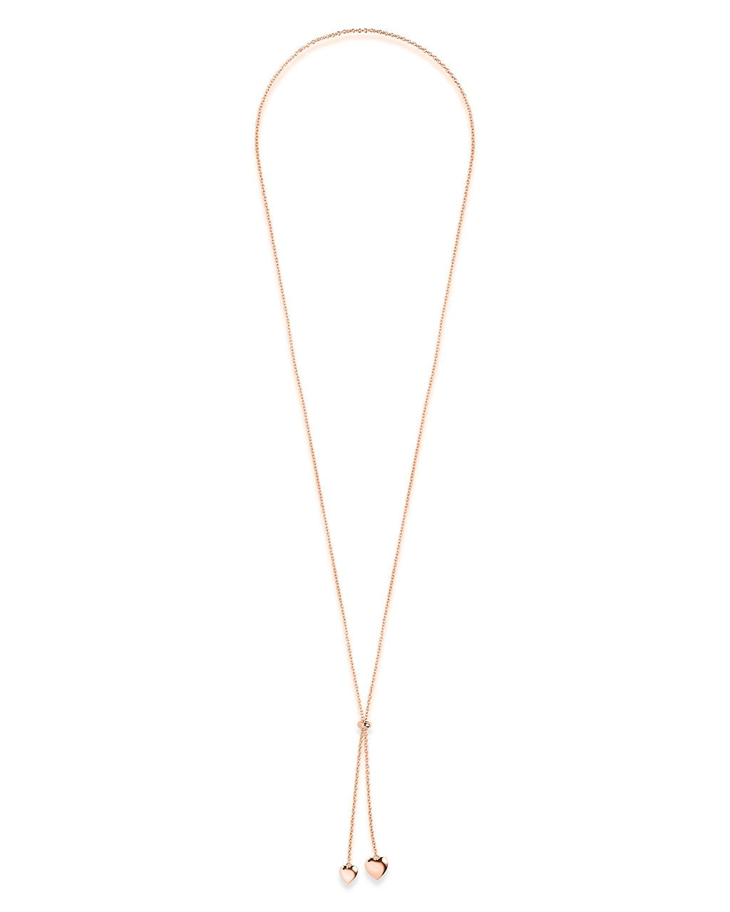 Dangling Heart Bolo Slider Necklace - Sterling Forever