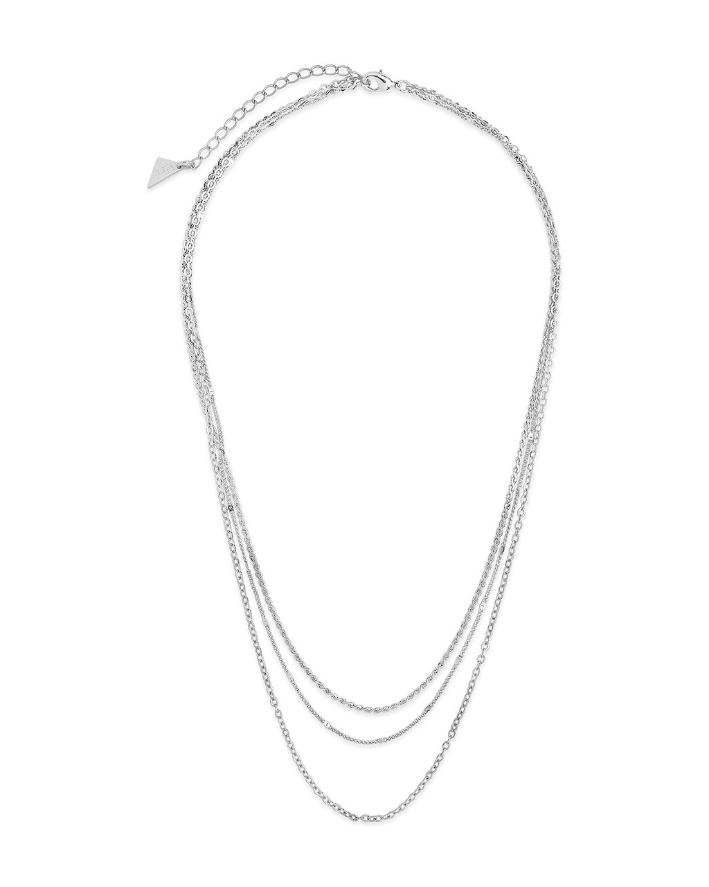 Dainty Three Layer Chain Necklace Necklace Sterling Forever