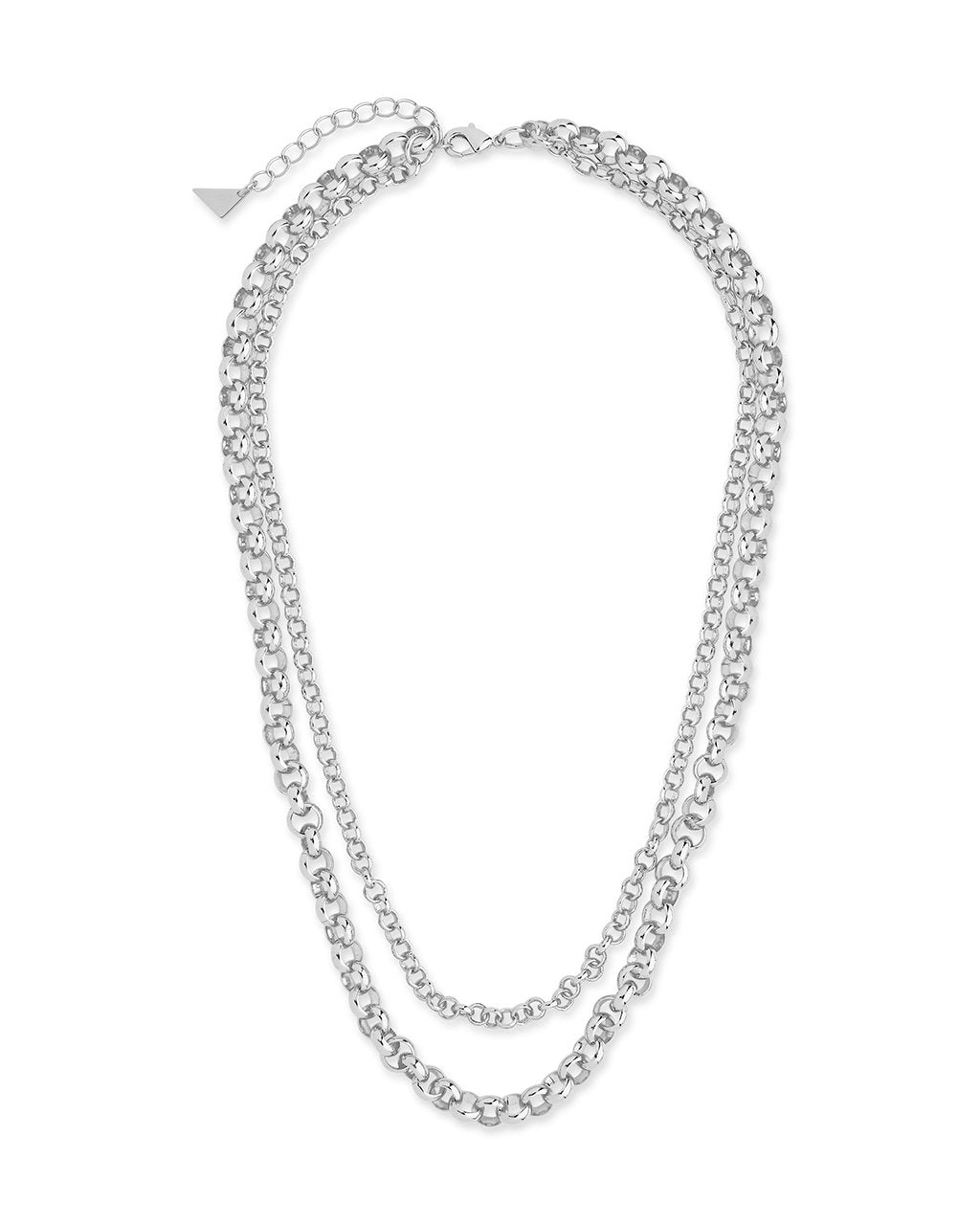 Bold Layered Rolo Chain Necklace Necklace Sterling Forever