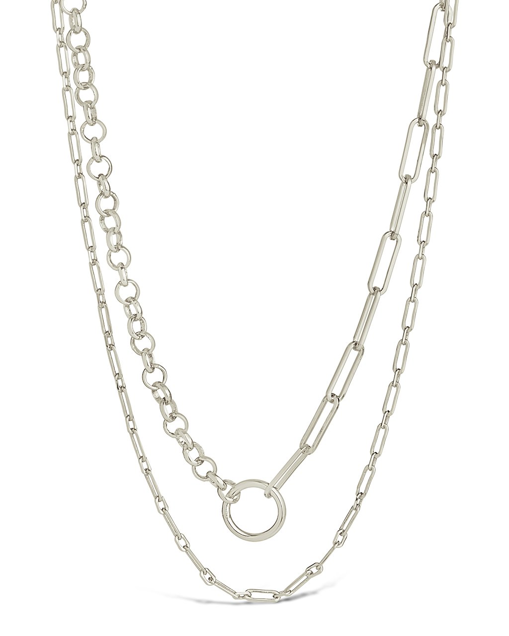 Sloane Layered Chain Necklace Necklace Sterling Forever Silver 