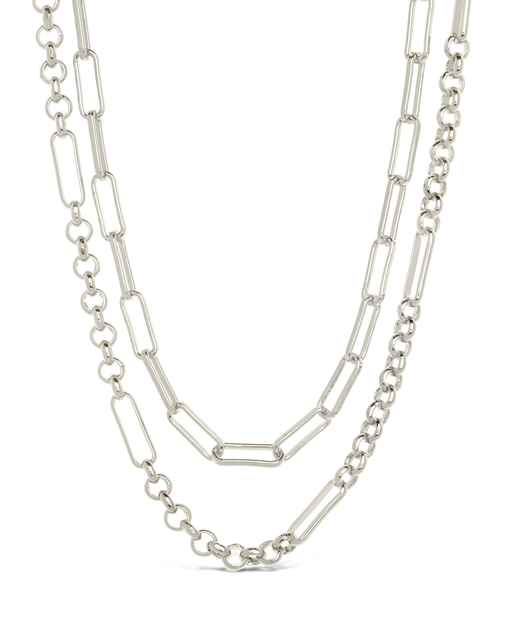 Shirin Layered Chain Necklace Necklace Sterling Forever Silver