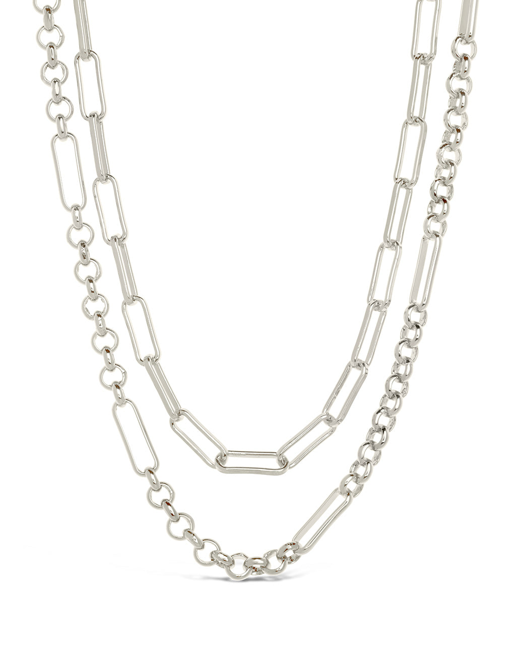 Shirin Layered Chain Necklace Necklace Sterling Forever Silver 