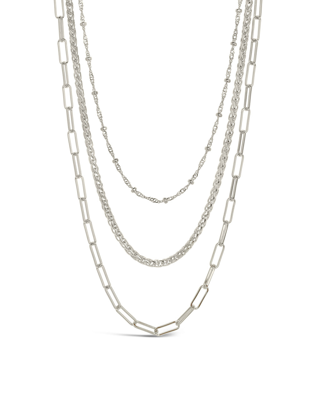 Parisa Layered Chain Necklace Necklace Sterling Forever Silver