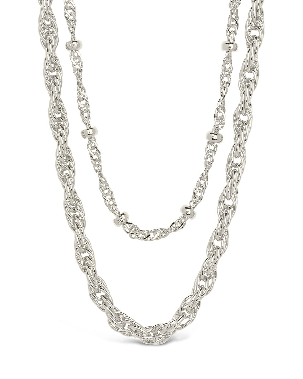Raya Layered Chain Necklace Necklace Sterling Forever Silver 