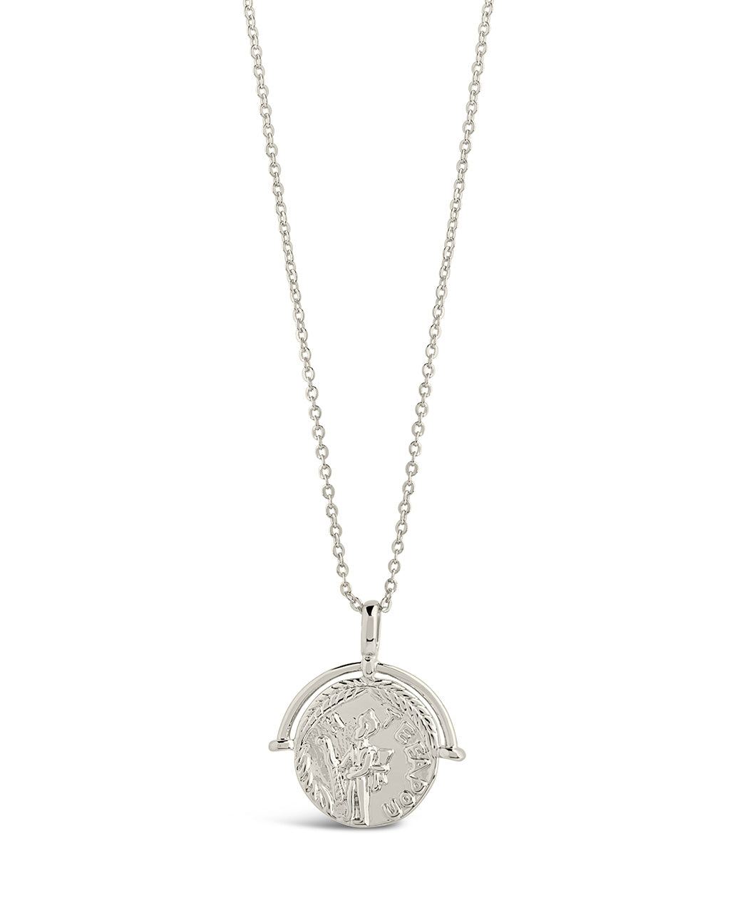 Ancient Royalty Coin Pendant Necklace Sterling Forever Silver