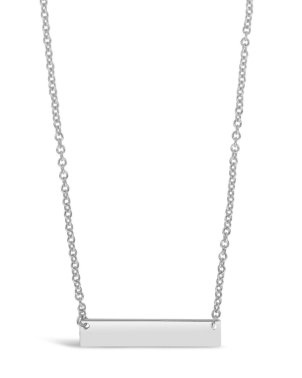 Sterling Silver Mini Bar Pendant Necklace Sterling Forever Silver