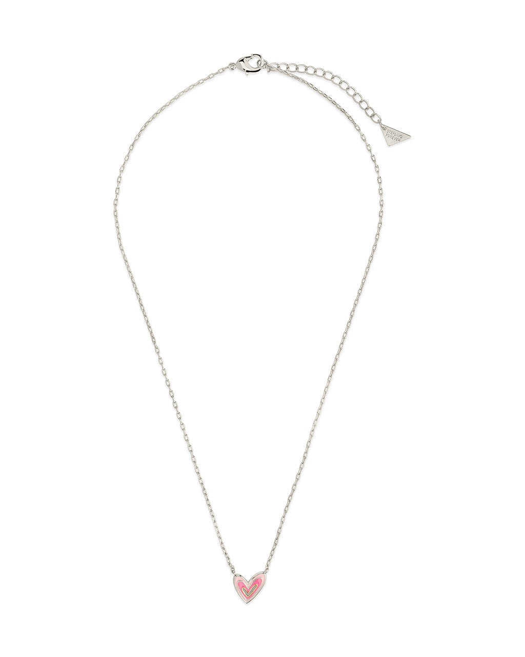 Amanda Enamel Heart Pendant Necklace Necklace Sterling Forever