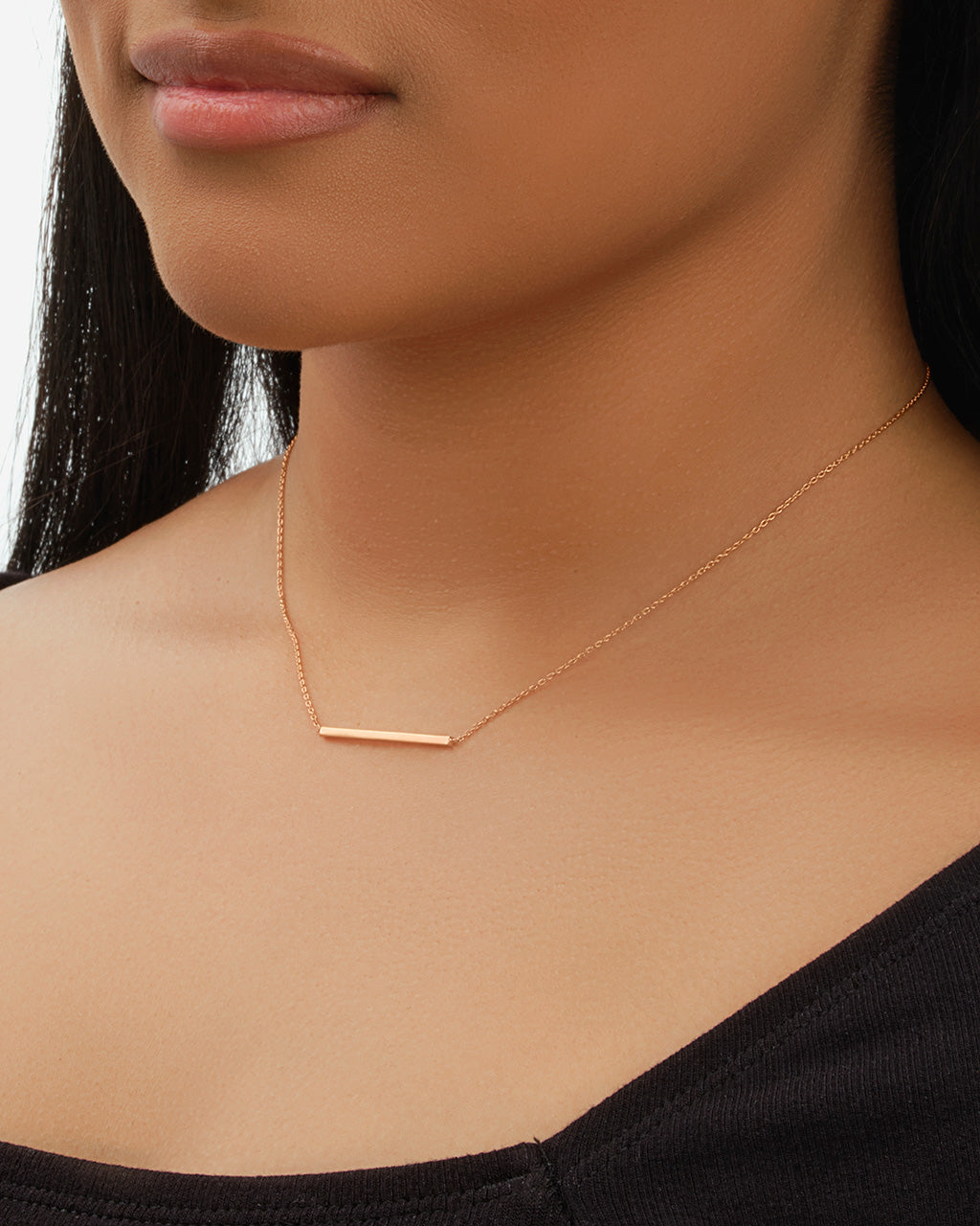 Sterling Silver Thin Bar Necklace Necklace Sterling Forever 