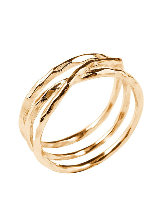 Sterling Silver Textured Multi Band Ring Ring Sterling Forever