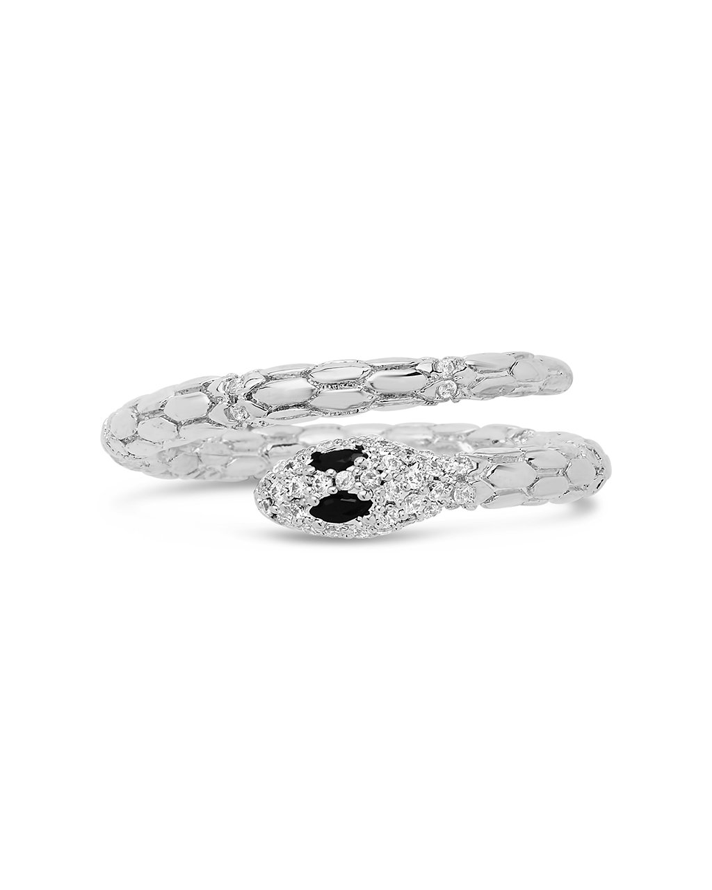 Open Textured Snake Ring - Sterling Forever