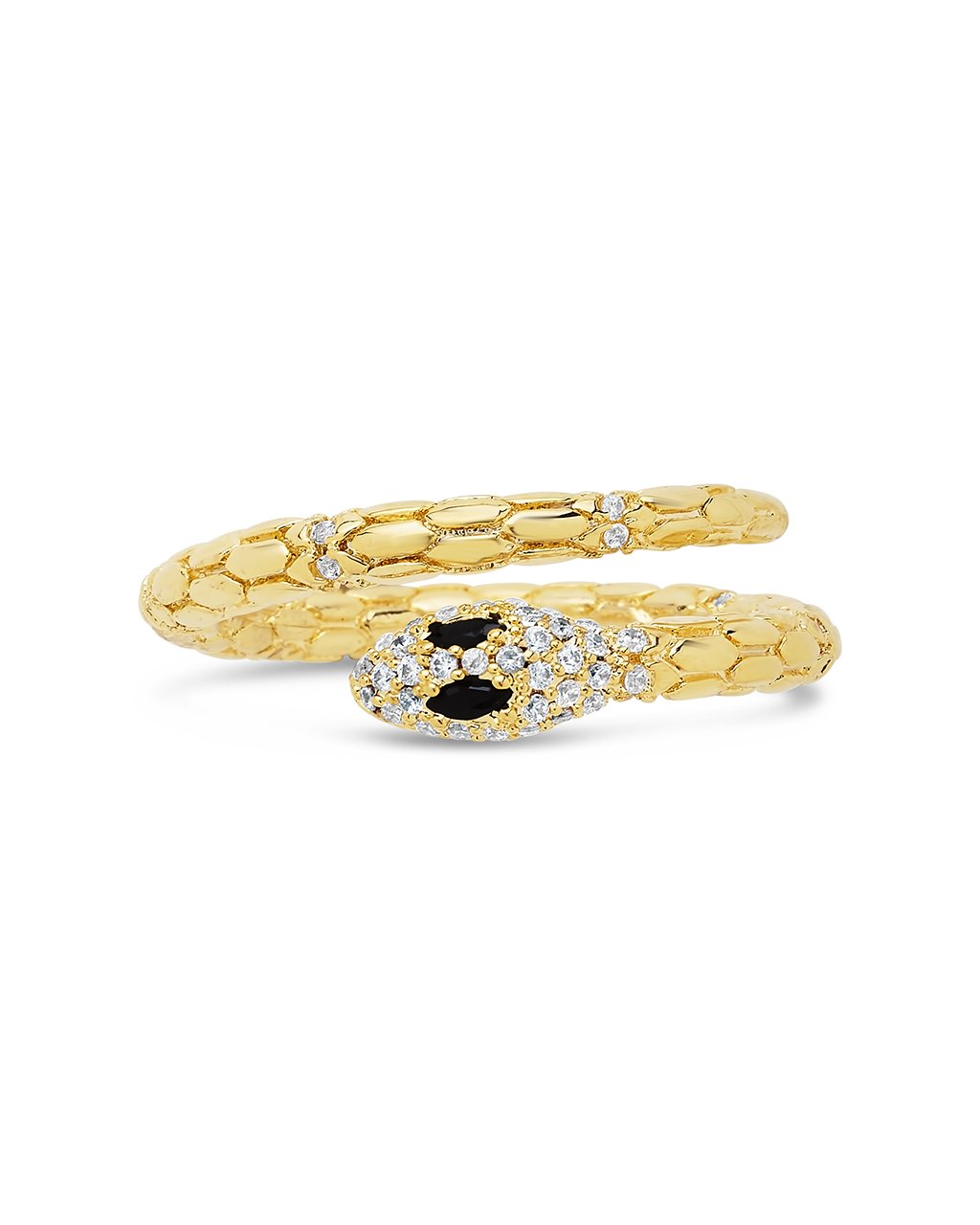 Open Textured Snake Ring - Sterling Forever
