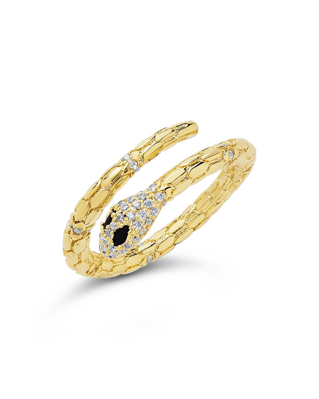 Open Textured Snake Ring - Sterling Forever