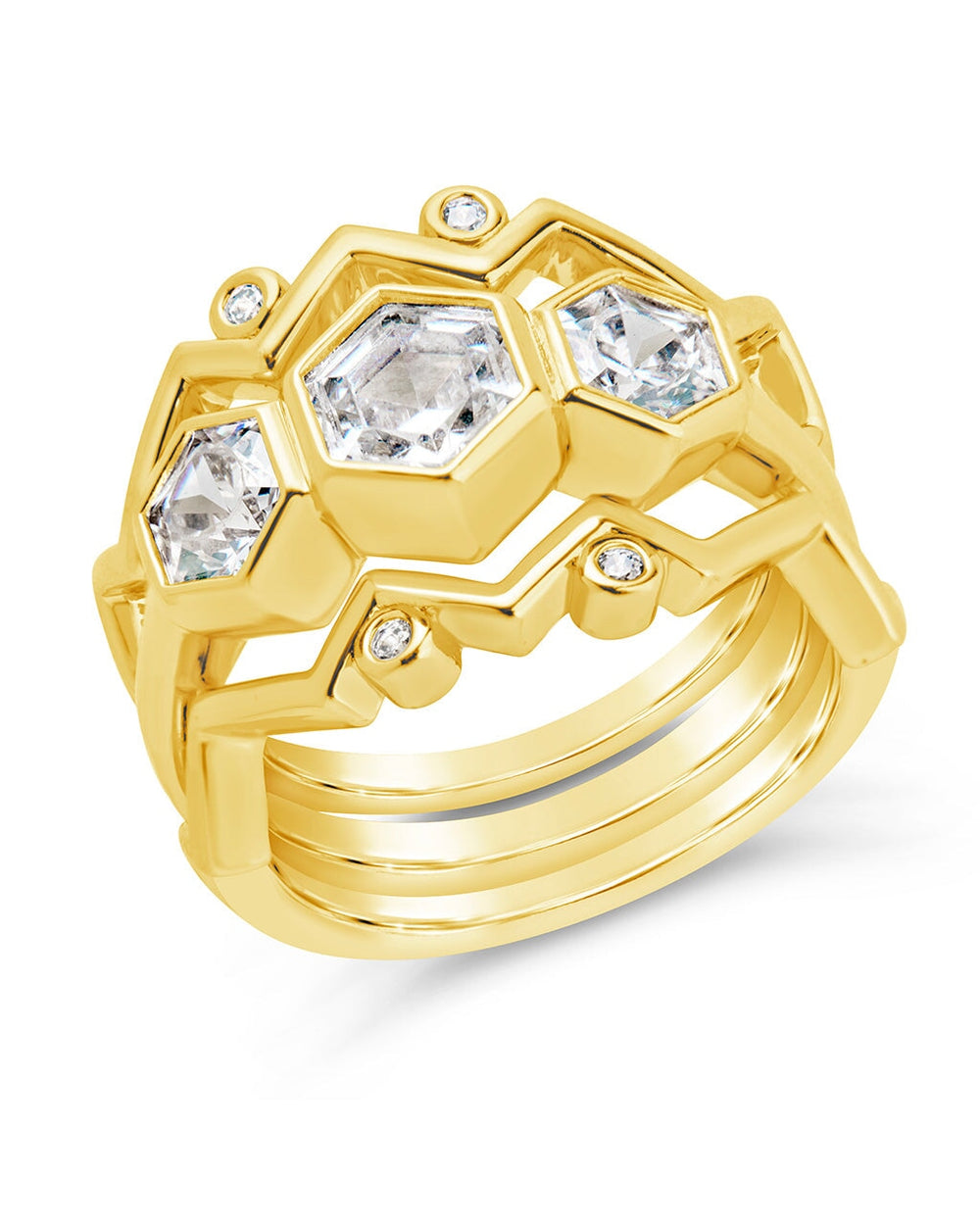 Caterina Stacking Ring Ring Sterling Forever Gold 6