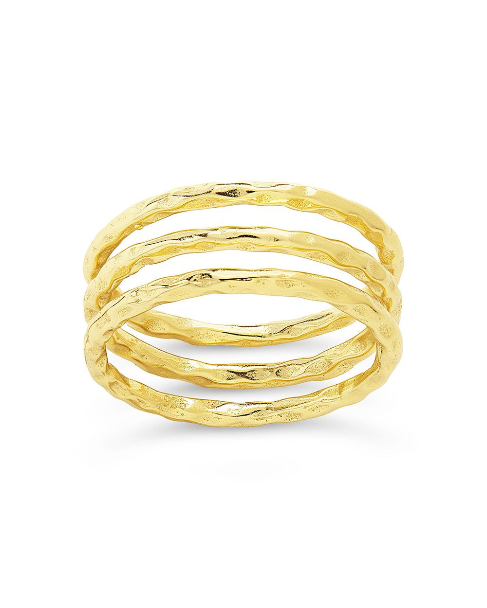 Textured Triple Band Ring Set Ring Sterling Forever
