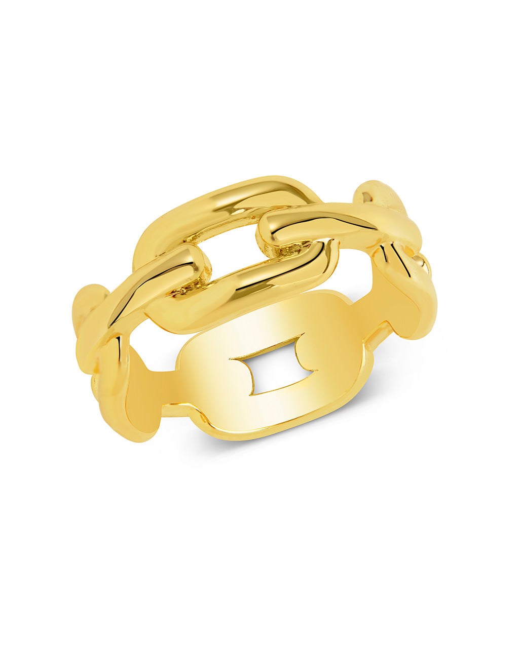 Scout Chain Ring Ring Sterling Forever Gold 6 
